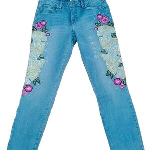 William Rast Embroidered Ankle Skinny Summer Dance Jeans Size 28 New